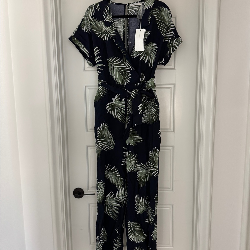 NWT! Lush Palm Print Jumpsuit